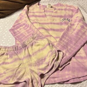 PINK Victoria's Secret Purple Tie-Dye Top